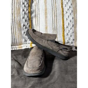 Patagonia Maui Smooth Corduroy Loafers Mens 9.5 Brown Fleece Lined Slip On Shoes